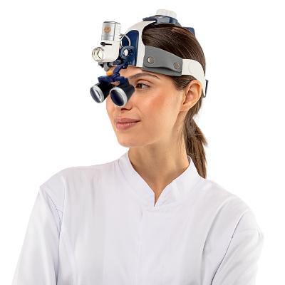 Lupa Quirúrgica con Lentes de 2.5x/3.5x y Linterna Superpotente de 80,000 lúmenes