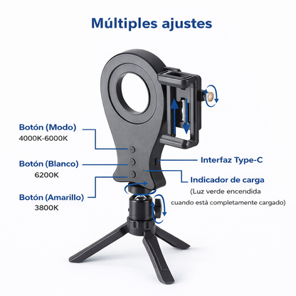 Soporte para Fotografía Oral V4 – compatible con cualquier modelo de iPhone y Android